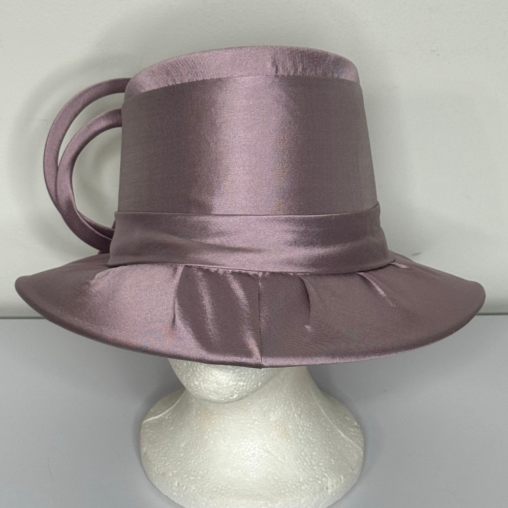 Moshita Couture Purple Muted Satin Hat